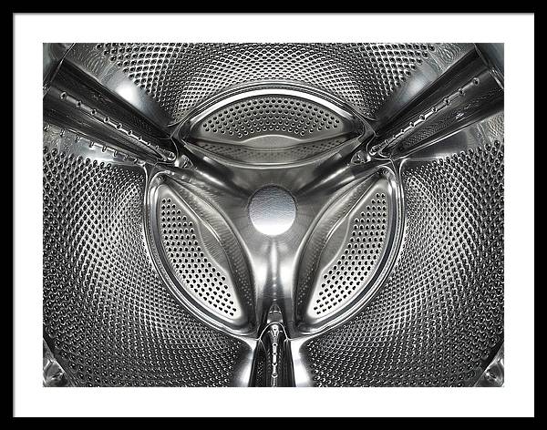 Drum of a Front-Loaded Washing Machine / Art Photo - Framed Print