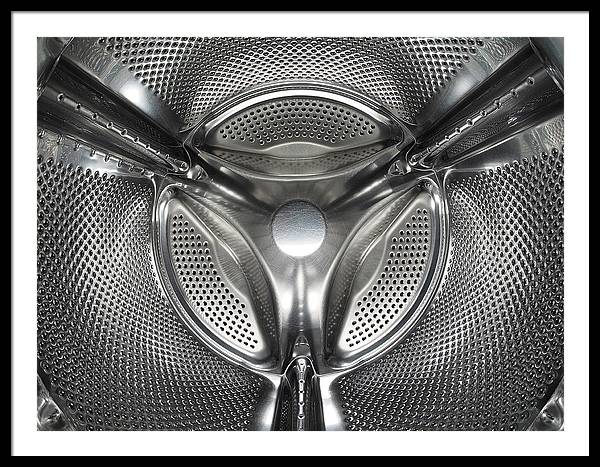 Drum of a Front-Loaded Washing Machine / Art Photo - Framed Print