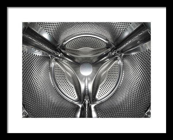 Drum of a Front-Loaded Washing Machine / Art Photo - Framed Print