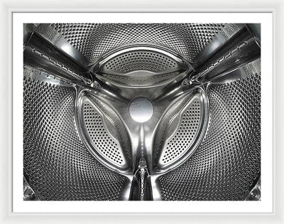 Drum of a Front-Loaded Washing Machine / Art Photo - Framed Print