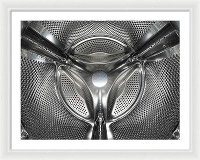 Drum of a Front-Loaded Washing Machine / Art Photo - Framed Print