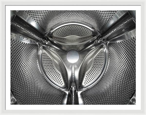 Drum of a Front-Loaded Washing Machine / Art Photo - Framed Print