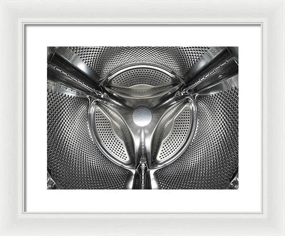 Drum of a Front-Loaded Washing Machine / Art Photo - Framed Print