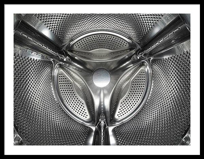 Drum of a Front-Loaded Washing Machine / Art Photo - Framed Print