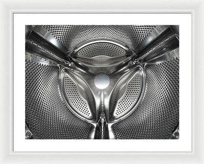 Drum of a Front-Loaded Washing Machine / Art Photo - Framed Print