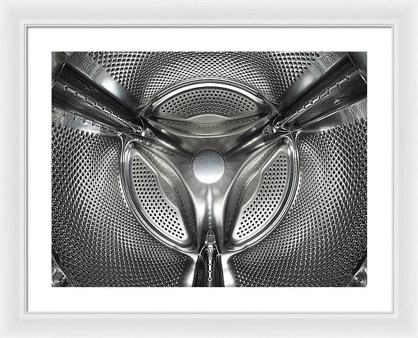 Drum of a Front-Loaded Washing Machine / Art Photo - Framed Print