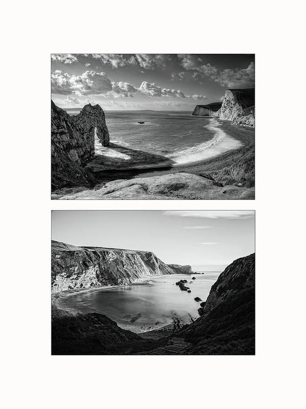 Durdle Door and Man of War Bays, Dorset - diptych / Art Photo - Art Print