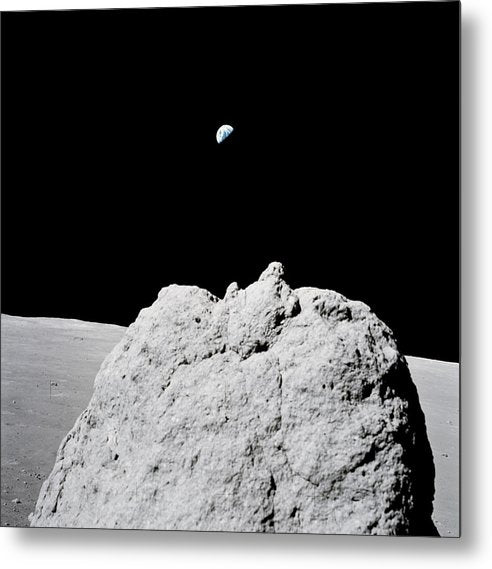 Earth Seen from the Moon / Art Photo - Metal Print