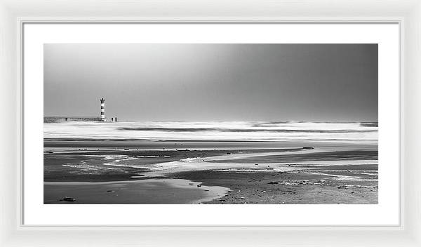 Effet Mer, Port la Nouvelle, la Plage / Art Photo - Framed Print