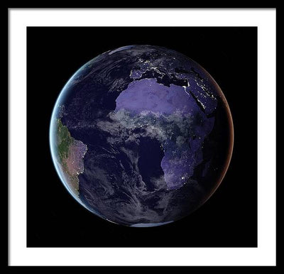 Europe and Africa / Art Photo - Framed Print