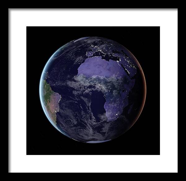 Europe and Africa / Art Photo - Framed Print