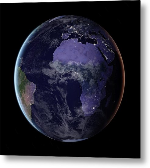 Europe and Africa / Art Photo - Metal Print