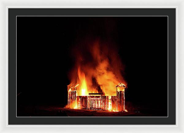 Feu de la Saint Jean / Art Photo - Framed Print