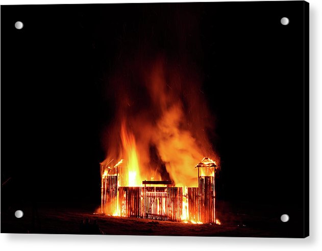 Feu de la Saint Jean / Art Photo - Acrylic Print