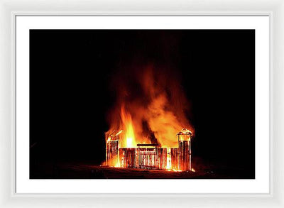 Feu de la Saint Jean / Art Photo - Framed Print