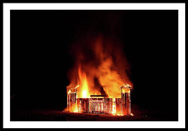 Feu de la Saint Jean / Art Photo - Framed Print