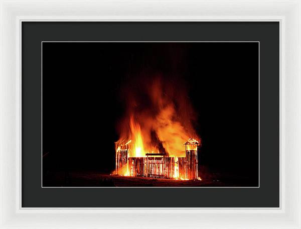 Feu de la Saint Jean / Art Photo - Framed Print