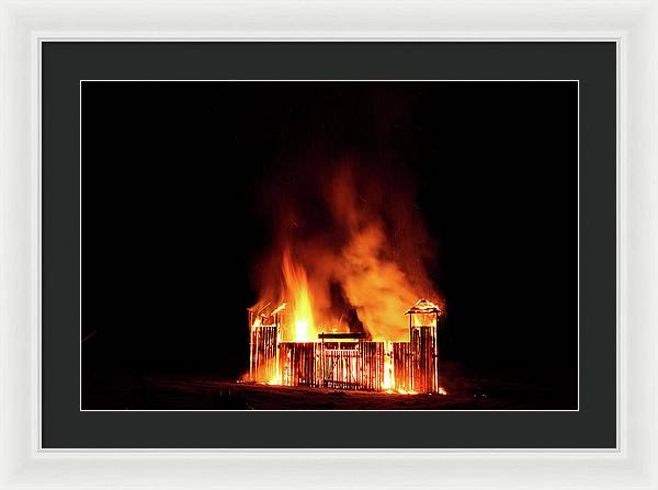 Feu de la Saint Jean / Art Photo - Framed Print