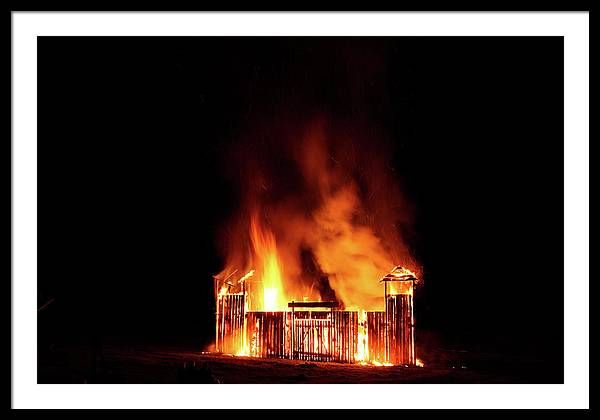 Feu de la Saint Jean / Art Photo - Framed Print