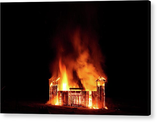 Feu de la Saint Jean / Art Photo - Acrylic Print