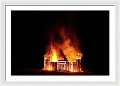 Feu de la Saint Jean / Art Photo - Framed Print