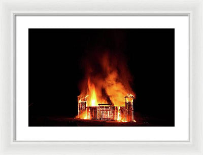 Feu de la Saint Jean / Art Photo - Framed Print