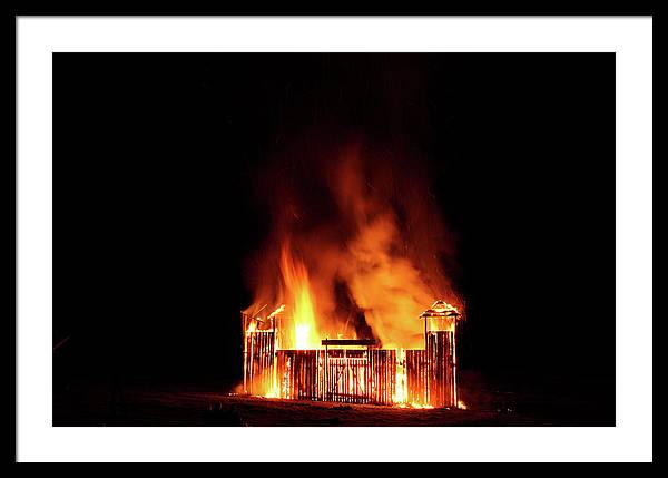 Feu de la Saint Jean / Art Photo - Framed Print