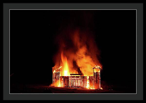 Feu de la Saint Jean / Art Photo - Framed Print