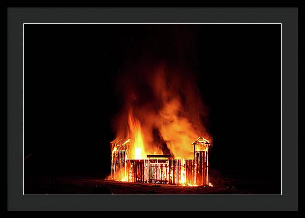 Feu de la Saint Jean / Art Photo - Framed Print