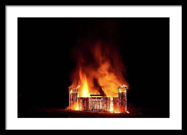 Feu de la Saint Jean / Art Photo - Framed Print