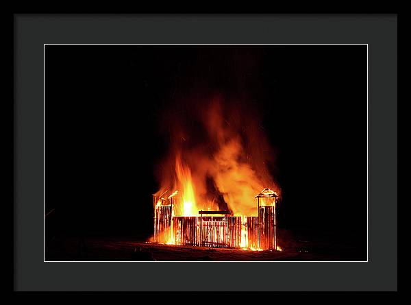 Feu de la Saint Jean / Art Photo - Framed Print