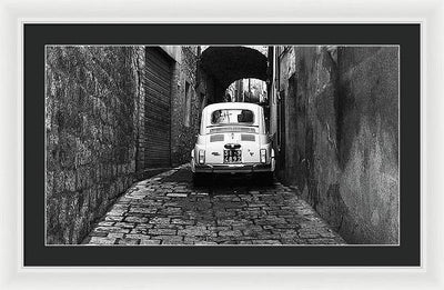 Fiat 500, Black and White / Art Photo - Framed Print