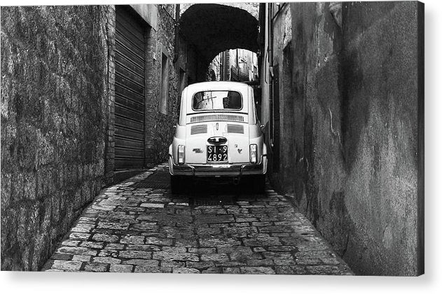 Fiat 500, Black and White / Art Photo - Acrylic Print