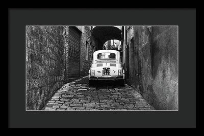 Fiat 500, Black and White / Art Photo - Framed Print