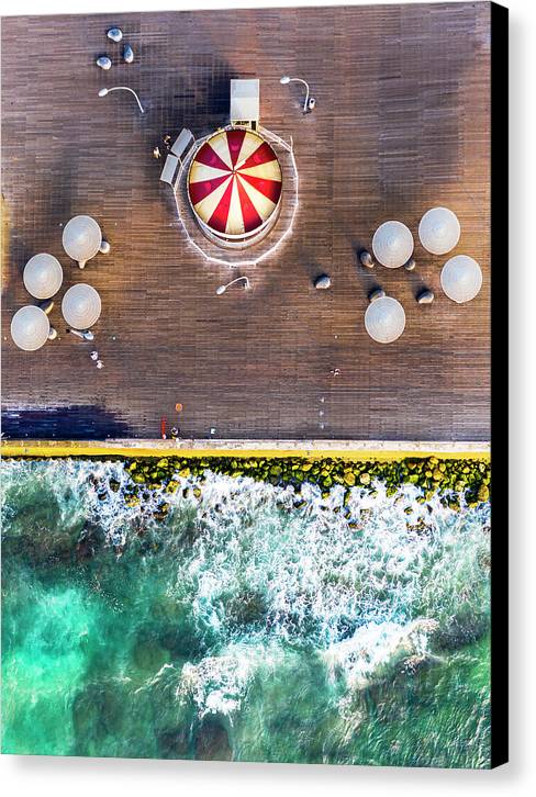 First Hebrew Carousel, Tel Aviv Port Promenade, Israel / Art Photo - Canvas Print