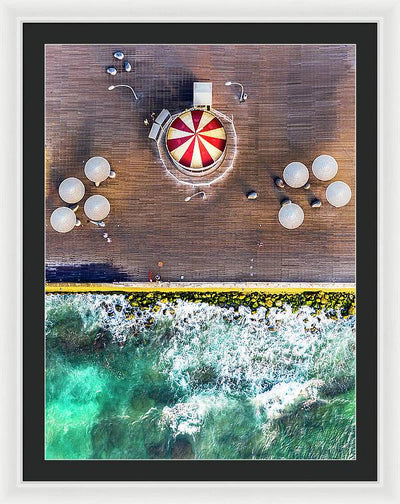 First Hebrew Carousel, Tel Aviv Port Promenade, Israel / Art Photo - Framed Print