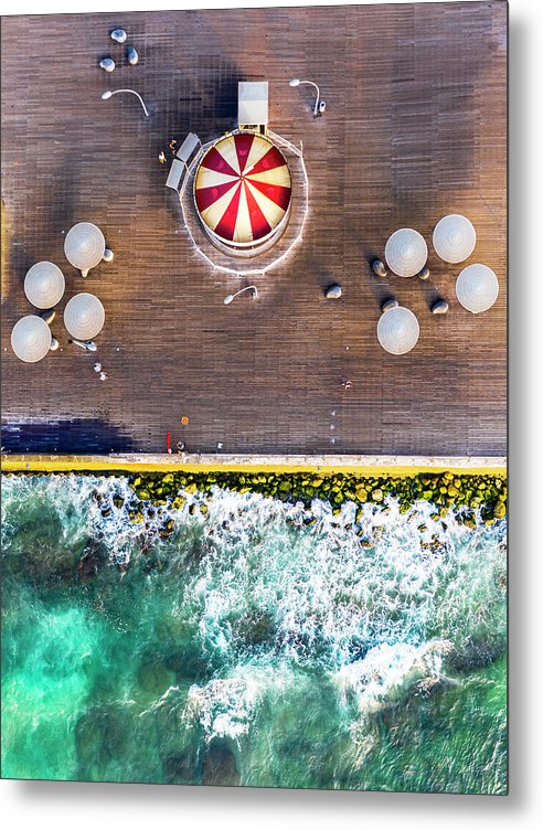 First Hebrew Carousel, Tel Aviv Port Promenade, Israel / Art Photo - Metal Print