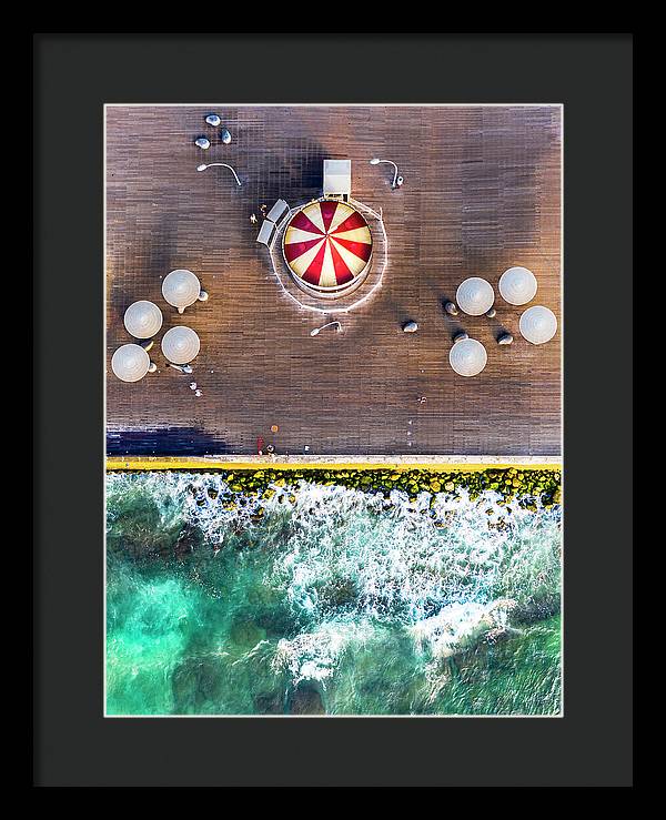 First Hebrew Carousel, Tel Aviv Port Promenade, Israel / Art Photo - Framed Print