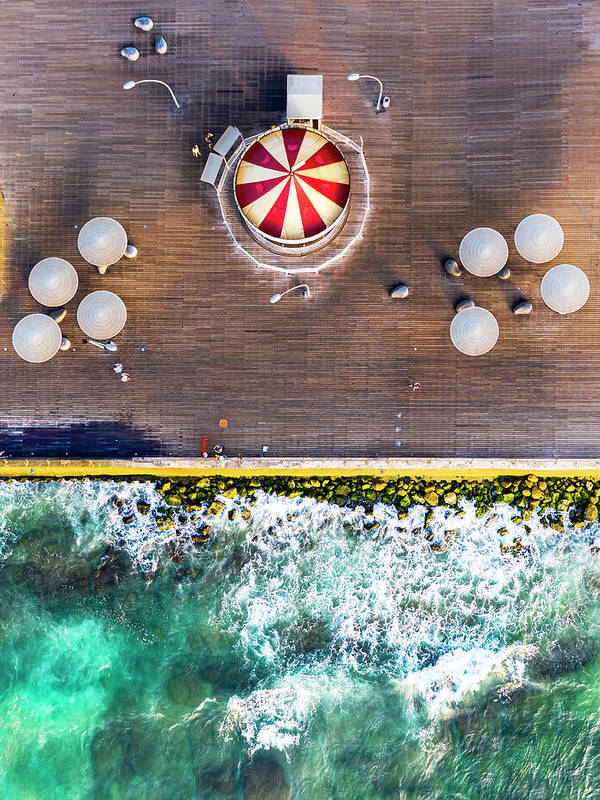 First Hebrew Carousel, Tel Aviv Port Promenade, Israel / Art Photo - Art Print