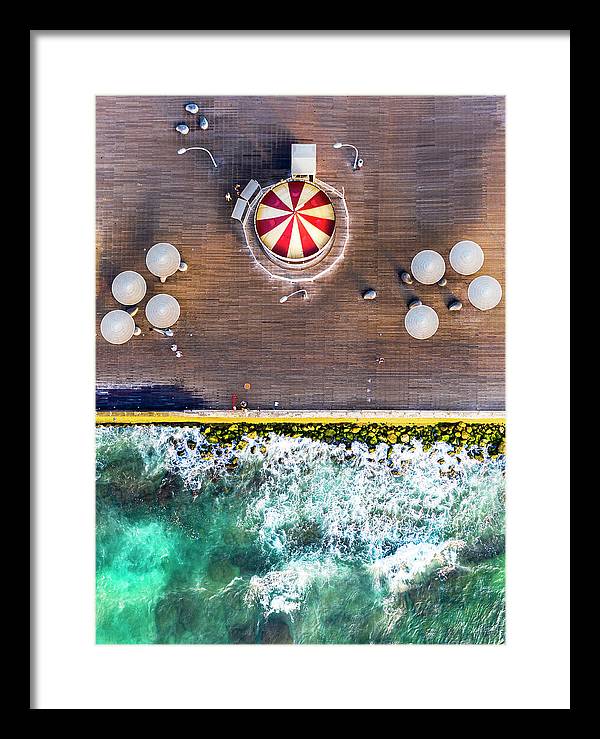 First Hebrew Carousel, Tel Aviv Port Promenade, Israel / Art Photo - Framed Print