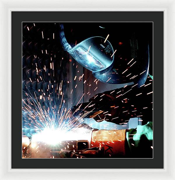 Gas Metal Arc Welding / Art Photo - Framed Print