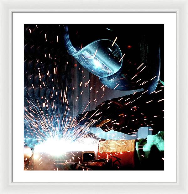 Gas Metal Arc Welding / Art Photo - Framed Print