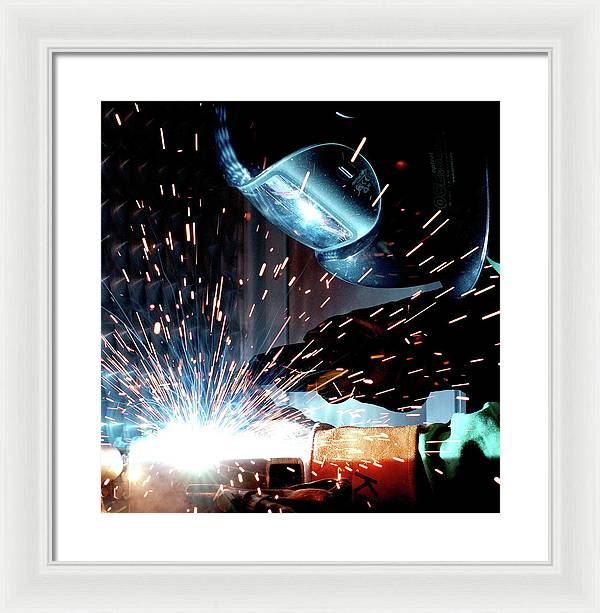 Gas Metal Arc Welding / Art Photo - Framed Print