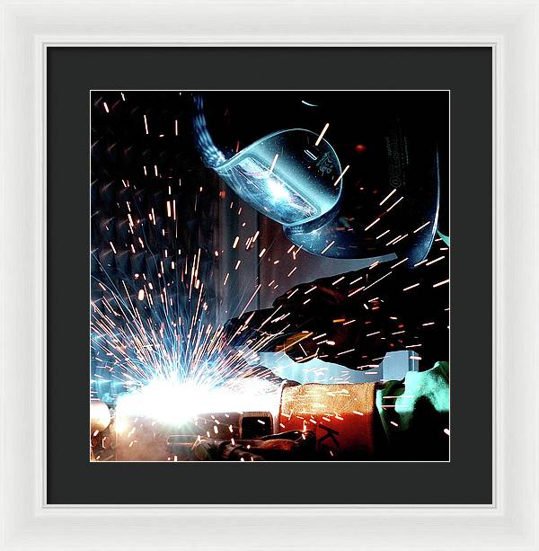 Gas Metal Arc Welding / Art Photo - Framed Print