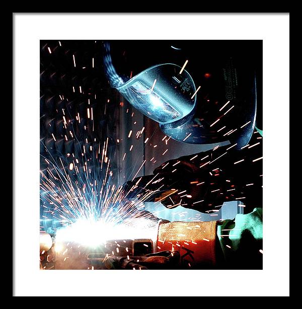 Gas Metal Arc Welding / Art Photo - Framed Print