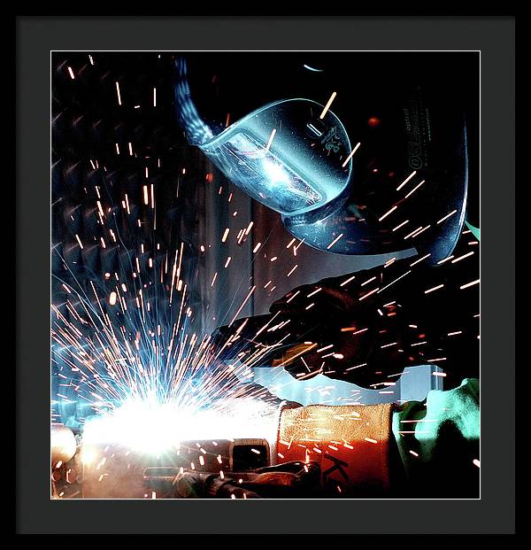 Gas Metal Arc Welding / Art Photo - Framed Print