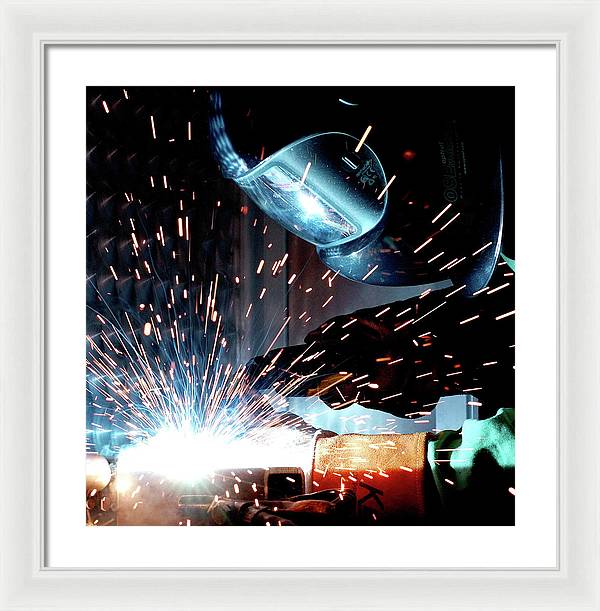 Gas Metal Arc Welding / Art Photo - Framed Print