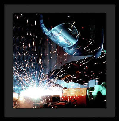 Gas Metal Arc Welding / Art Photo - Framed Print