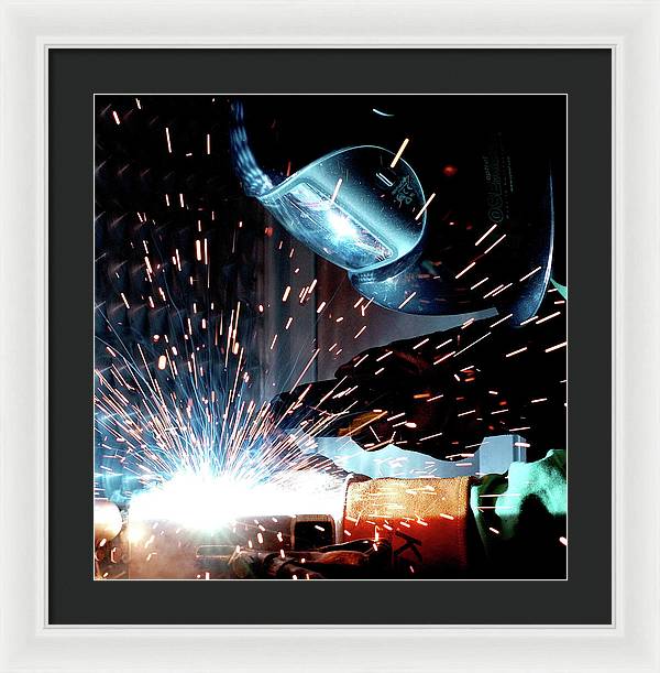 Gas Metal Arc Welding / Art Photo - Framed Print