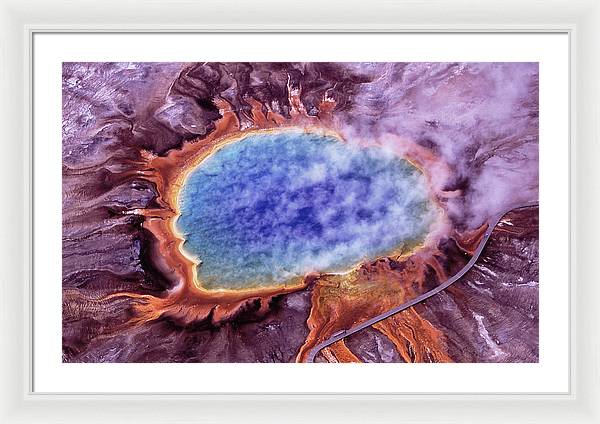 Grand Prismatic Spring, Yellowstone National Park / Art Photo - Framed Print